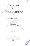Catalogue de la R. Galerie de Florence ...