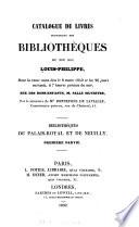 Catalogue de livres provenant des bibliothèques du feu roi Louis-Philippe