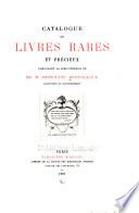 Catalogue de livres rares et précieux composant la bibliothèque de M. Hippolyte Destailleur