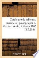 Catalogue de tableaux, marines et paysages par Emile Vernier, vues prises en Angleterre