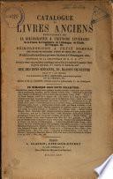 Catalogue de vente des livres de D. D. L..., du 5 à 9 janvier 1866