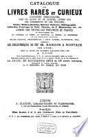 Catalogue de vente des livres de J. B. Randin ... [et al.], du 27 novembre à 24 decembre 1873