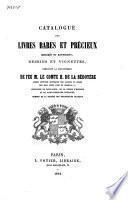 Catalogue de vente des livres de Noël François Henri Huchet de la Bédoyère, du 3 à 24 fevrier 1862