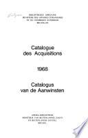 Catalogue des acquisitions