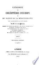 Catalogue des coléoptères d'Europe et du bassin de la Méditeranèe en Afrique & en Asie
