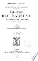 Catalogue des factums et d'autres documents judiciaires anterieurs a 1790: D-Kuntz