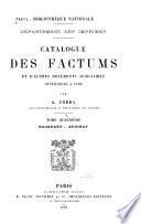 Catalogue des factums et d'autres documents judiciaires anterieurs a 1790: Nacquart-Quoinat