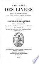 Catalogue des livres anciens et modernes ... composant la bibliothèque de feu M. Hottenier dont la vente aura lieu ... le ... 20 avril 1868, etc