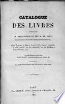 Catalogue des livres composant la bibliothèque de feu M. Fr. Noel...