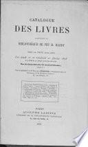 Catalogue des livres composant la bibliothèque de feu M. Hardy