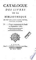 Catalogue des livres de la bibliothèque de feu monsieur l'abbé Favier, prêtre à Lille