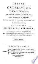 Catalogue des livres ... du cabinet de feu M. L.-F. Delatour