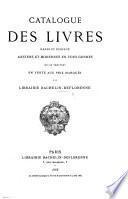 Catalogue des livres ... en vente ... à la librairie Bachelin-Deflorenne