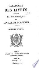 Catalogue des livres
