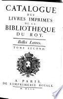 Catalogue des livres imprimés de la Bibliothèque du Roy