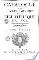 Catalogue des livres imprimez de la Bibliothèque du Roy