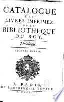 Catalogue des livres imprimez de la Bibliothèque du Roy