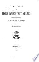 Catalogue des livres manuscrits et imprimés composant la bibliothèque de M. Horace de Landau