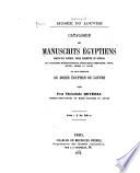 Catalogue des manuscrits égyptiens écrits sur papyrus