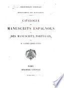 Catalogue des manuscrits espagnols et des manuscrits portugais
