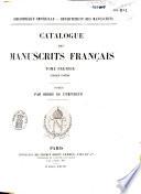 Catalogue des manuscrits français, Bibliothèque impériale, ancien fonds