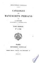 Catalogue des manuscrits persans: nos. 1-720