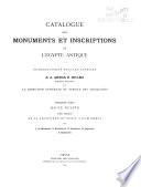 Catalogue des monuments et inscriptions de l'Égypte antique. ser. 1, t. 1-3