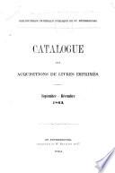 Catalogue des nouvelles acquisitions en langues étrangères