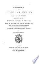 Catalogue des ouvrages, écrits et dessins de toute nature poursuivis