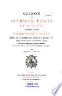 Catalogue des ouvrages écrits et dessins de toute nature poursuivis, supprimés ou condamnés depuis le 21 oct.1814 jusqu'au 31 juillet 1877