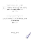 Catalogue des périodiques étrangers en cours de publication
