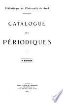 Catalogue des périodiques