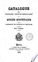 Catalogue des poincons, coins et medailles du musee monetaire de la commission des monnaies et medailles