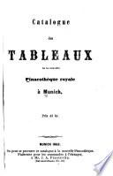 Catalogue des tableaux ...