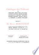 Catalogue des tableaux par Besnard, Bonnard, Cézanne, Fantin- Latour, Henri-Matisse, Marquet, Monet, Redon, Renoir, Roussel, Signac, Sisley, van Dongen, van Gogh, Vuillard