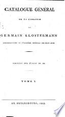 Catalogue general de la librairie de G. Klostermann