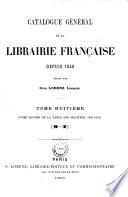 Catalogue général de la librairie française: 1840-1875, matières : M-Z