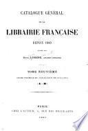 Catalogue général de la librairie française: 1876-1885