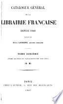 Catalogue général de la librairie française: 1876-1885