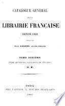 Catalogue général de la librairie française: 1876-1885