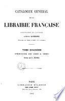 Catalogue général de la librairie française: 1886-1890, auteurs : A-Z