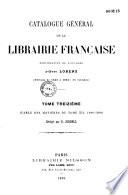 Catalogue général de la librairie française: 1886-1890, matières : A-Z