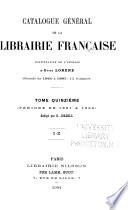 Catalogue général de la librairie française: 1891-1899