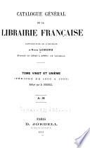 Catalogue général de la librairie française: 1906-1909