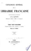 Catalogue général de la librairie française: 1906-1909
