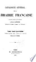 Catalogue général de la librairie française: 1910-1912
