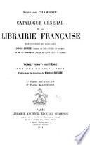 Catalogue général de la librairie française: 1916-1918
