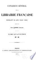 Catalogue général de la librairie française