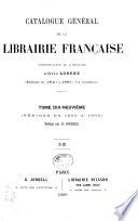 Catalogue général de la librairie française