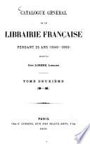 Catalogue général de la librairie française